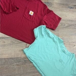 Carhartt Red and Teal T-Shirts